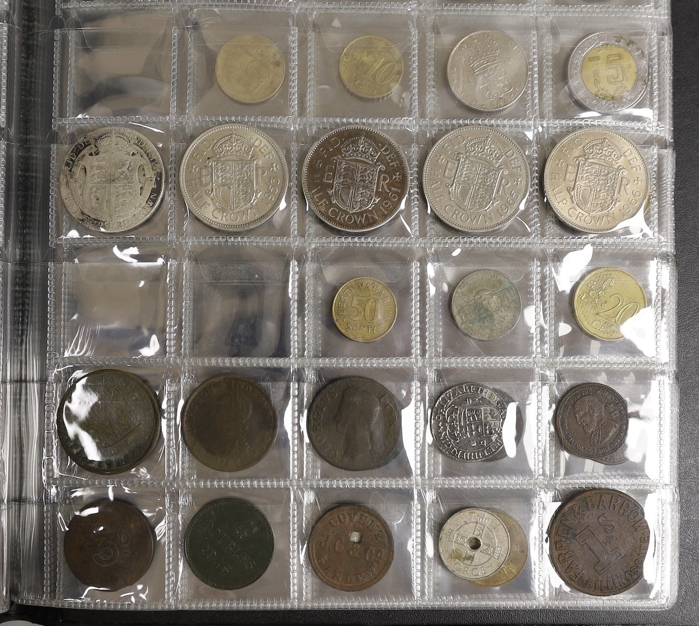 A collection of 20th century coinage